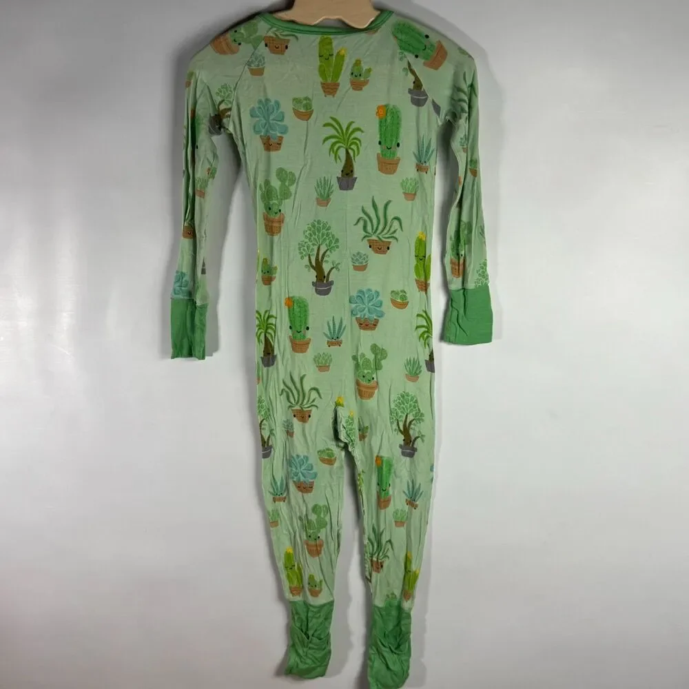 Little Sleepies Toddler 2T Succulent Bamboo Zippy Pajamas Neutral Lounge Comfy